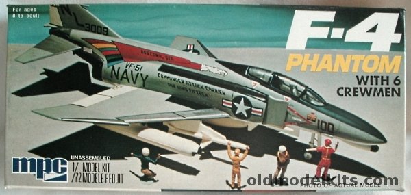 MPC 1/72 McDonnell F-4B/C/D/E & J Phantom with 6 Ground Crew - VF-51 USS Coral Sea, 2-0205 plastic model kit